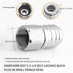 Car Wash Accessories High Pressure Washer 1/4 Self-locking Quick Connection For Car Cleaning Water Gun Snow Foam Lance M14 M22