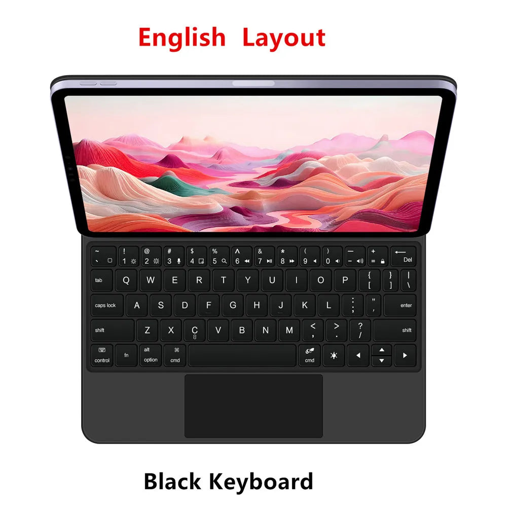 Magic TouchPad Keyboard for iPad (A16) 2025 11" Case iPad A16 11th 10th Generation A3354 A3355 A3356 A2696 Smart Cover Backlit