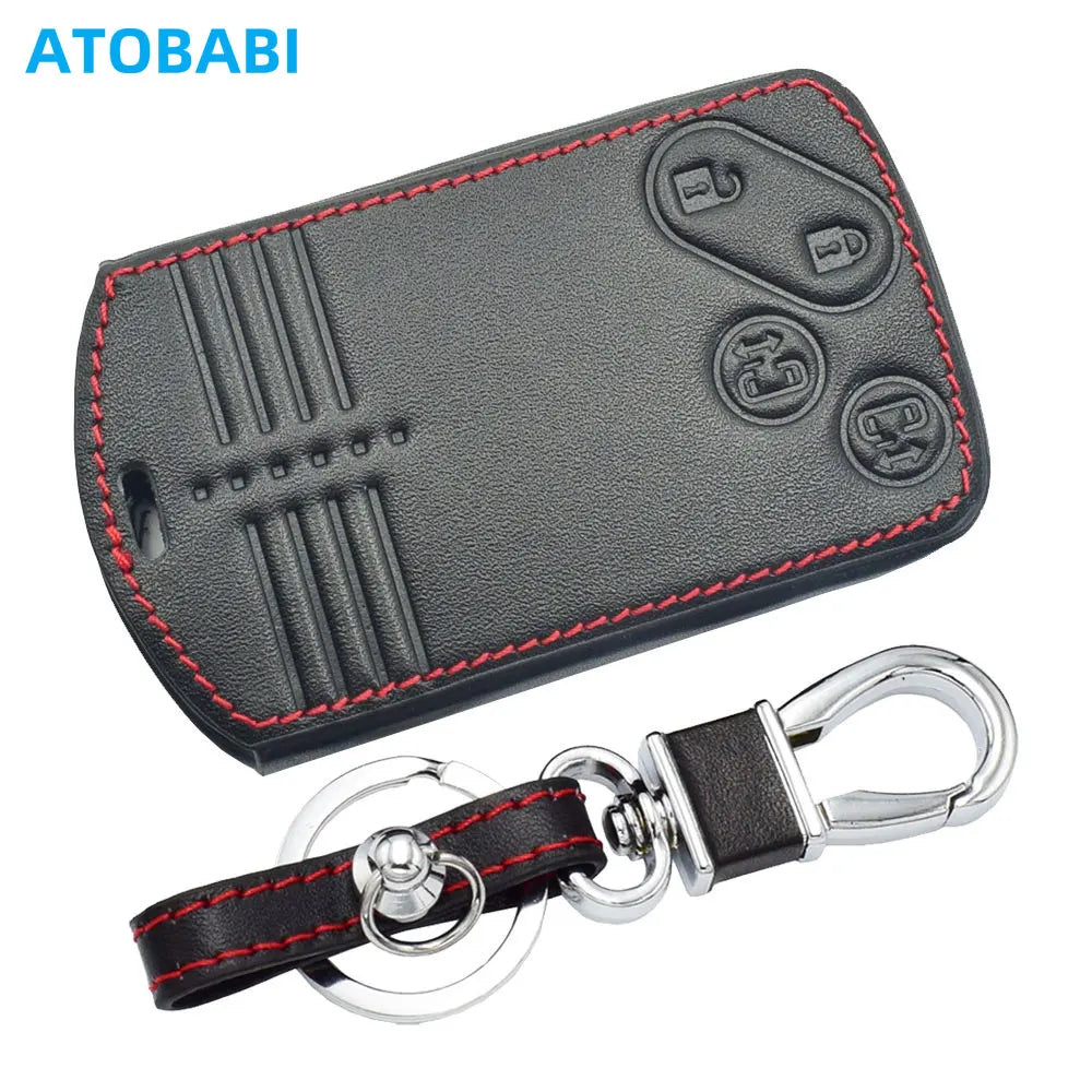 Leather Car Key Cases Smart Keyless Entry Remote Control Fobs Shell Protector Cover Skin For Mazda 5 6 CX-7 CX-9 RX-8 Miata MX-5