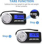 Digital Milligram Scale 50g/0.001g, Mg Scale for Powder Medicine with Portable Case, Microgram Scale 20g Calibration Weight