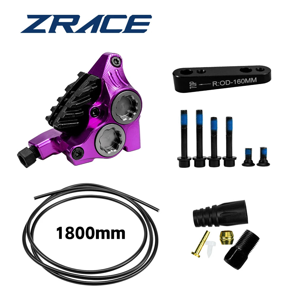ZRACE XG4 Road Hydraulic Brake Caliper Flat Mount Four-piston Caliper, Ice Technology Brake Pads, CNC lightweight