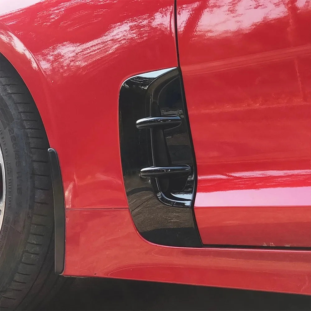 For Kia Stinger 2017-2023 2Pcs Car Side Vent Sticker Air Flow Fender Exterior Air Intake Fender Decor Cover Trim Accessories