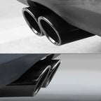 2pcs Stainless Steel Exhaust Muffler Tip Covers 7-9.5cm Black/Silver/Blue for Audi/VW