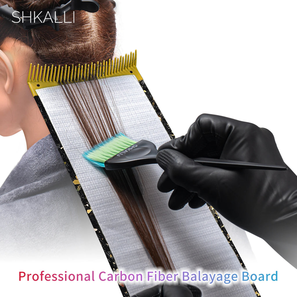 SHKALLI Carbon Fiber Hair Highlighting Board with Comb Teeth, 1pc Styling Tool
