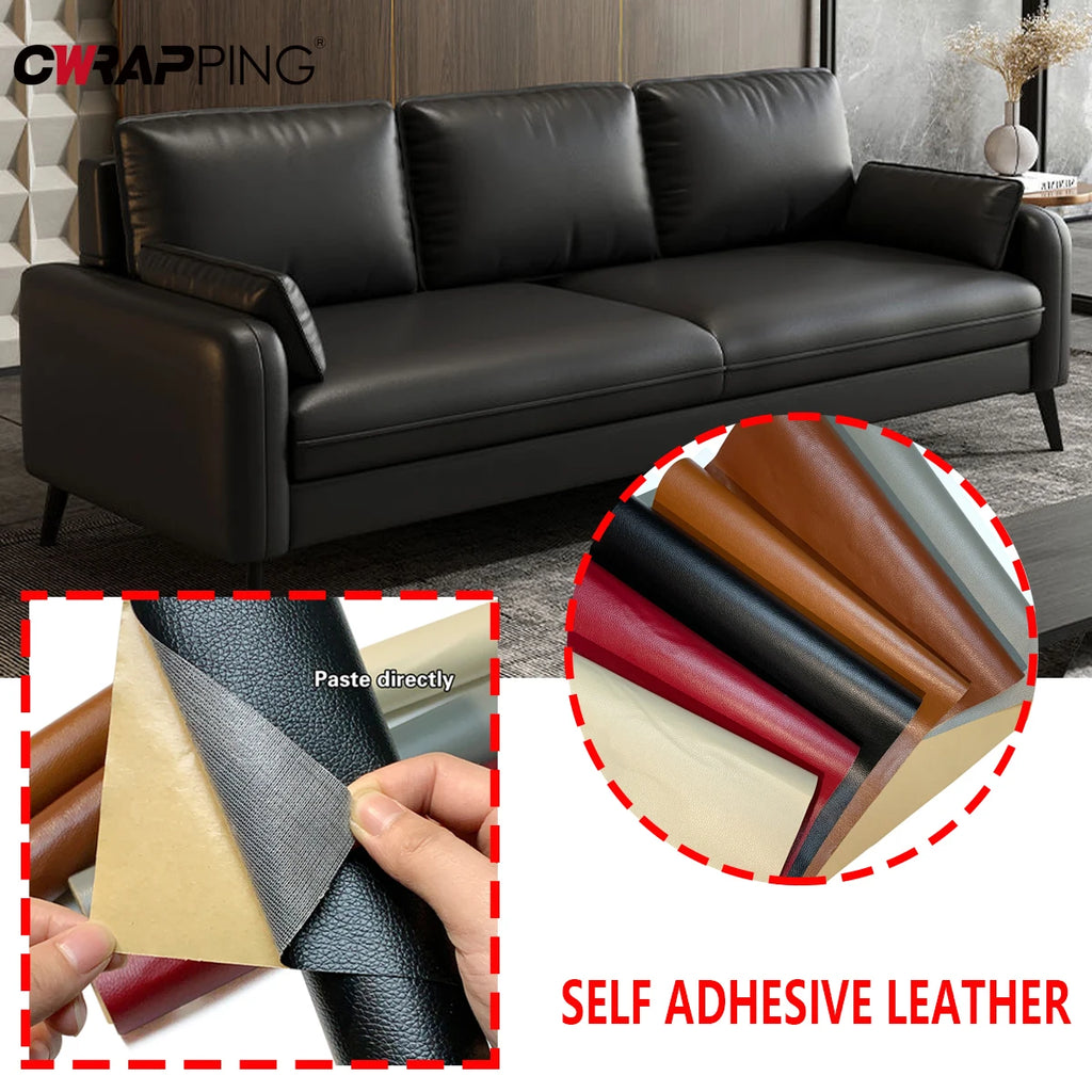 50x137cm Leather Adhesive Sheet Chair Leather Repair Tape Self-adhesive Waterproof Stickers Upholstery Car Vinyl Patch Sticker