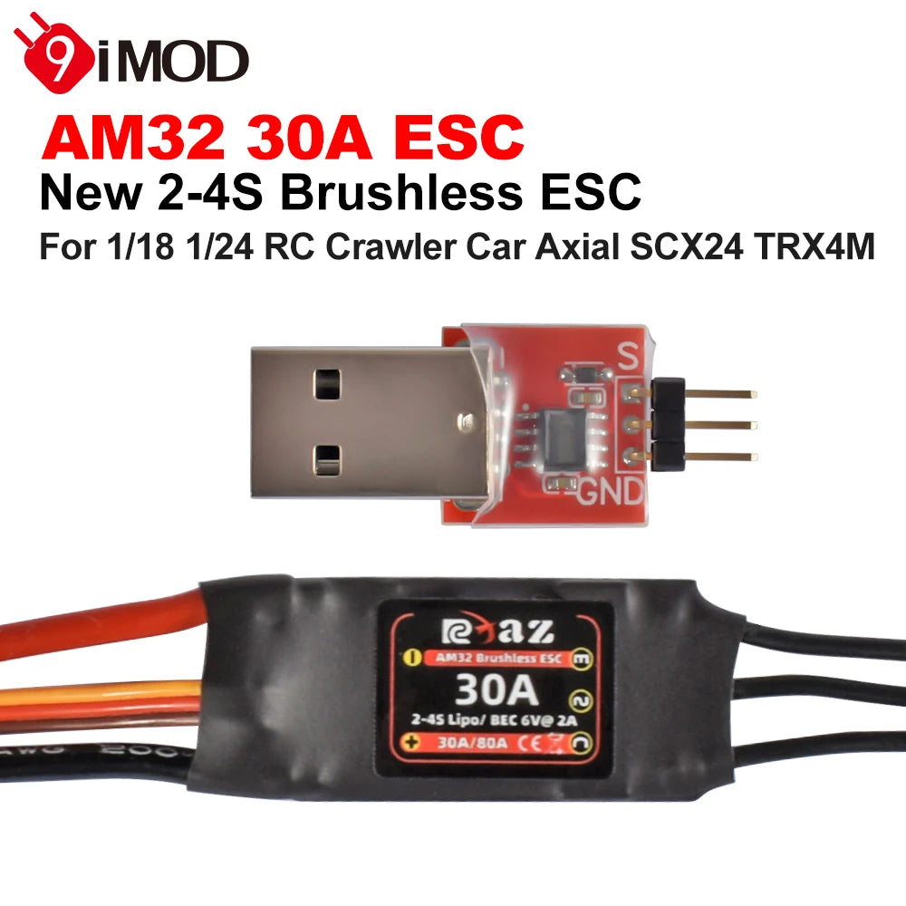 9IMOD AM32 brushless ESC 30A mini electronic speed controller 2-4S USBLink PH2.0/T-Plug