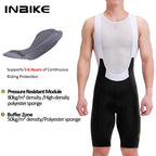 INBIKE Men's Cycling Bib Shorts High-Waisted Breathable with Pockets Black/Off-White/Olive
