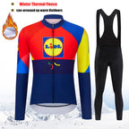 Warm Winter Thermal Fleece Cycling Jersey Sets Men Outdoor Riding MTB Ropa Ciclismo Bib Pants Set Pro Team Cycling Clothing 2025