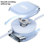 240W Retractable Fast Charging Cable USB C To C Auto Coiling for Travel Charging Phone Tablet Laptop for IPhone Samsung