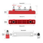48V 150A Marine 8x1/4 M6 Power Distribution Block with Cover 12V-48V Busbar Terminal Block Battery Bus Bar Terminal Block