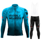 2026 Spring Cycling Jersey Set Ropa Ciclismo Orange Bicycle MTB Clothing Road Bike Suit Men Long Sleeve Bicicleta Bib Pants Set