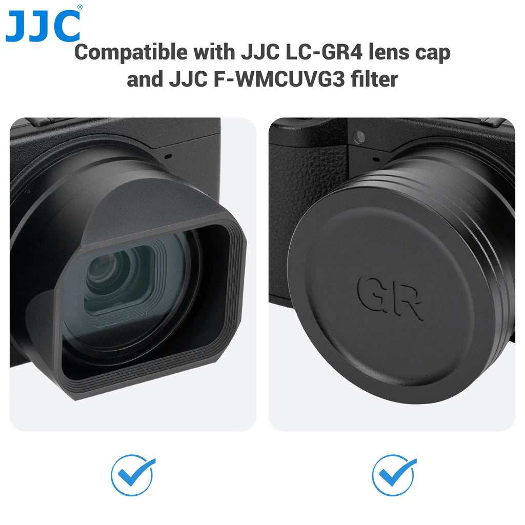 JJC Lens Hood for Ricoh GR IV / GR IV HDF / GR IV Monochrome, Black, 1pc