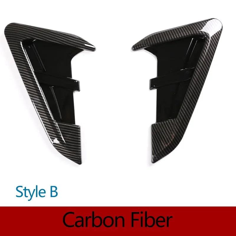 For BMW X3 G01 X4 G02 2018-2021 ABS Carbon Fiber Car Front Fender Side Shark Gill Side Air Outlet Cover Trim Car Accessories