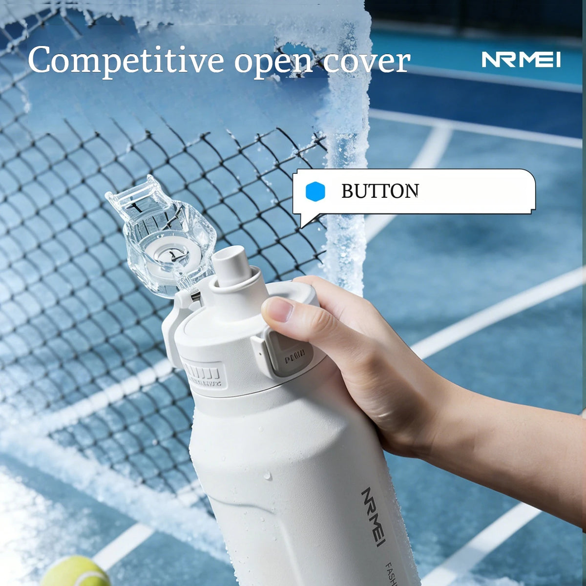 Stainless Steel Sports Water Bottle Thermal Tumble Jumping Large Capacity Cup Fitness Riding Vacuum Flask for Outdoor Activities