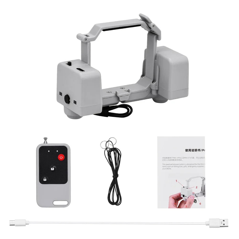 BRDRC Control Range 500M Airdrop System For DJI Mini 3/3 Pro Drone Fishing Bait Wedding Gift Delivery Thrower Drone Accessories
