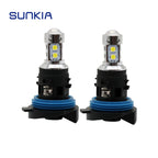 3030 10SMD White/Amber PH24W Canbus DRL for Peugeot 3008 5008 for Citroen C5 MK2 Car LED Daytime Running Light Lamp