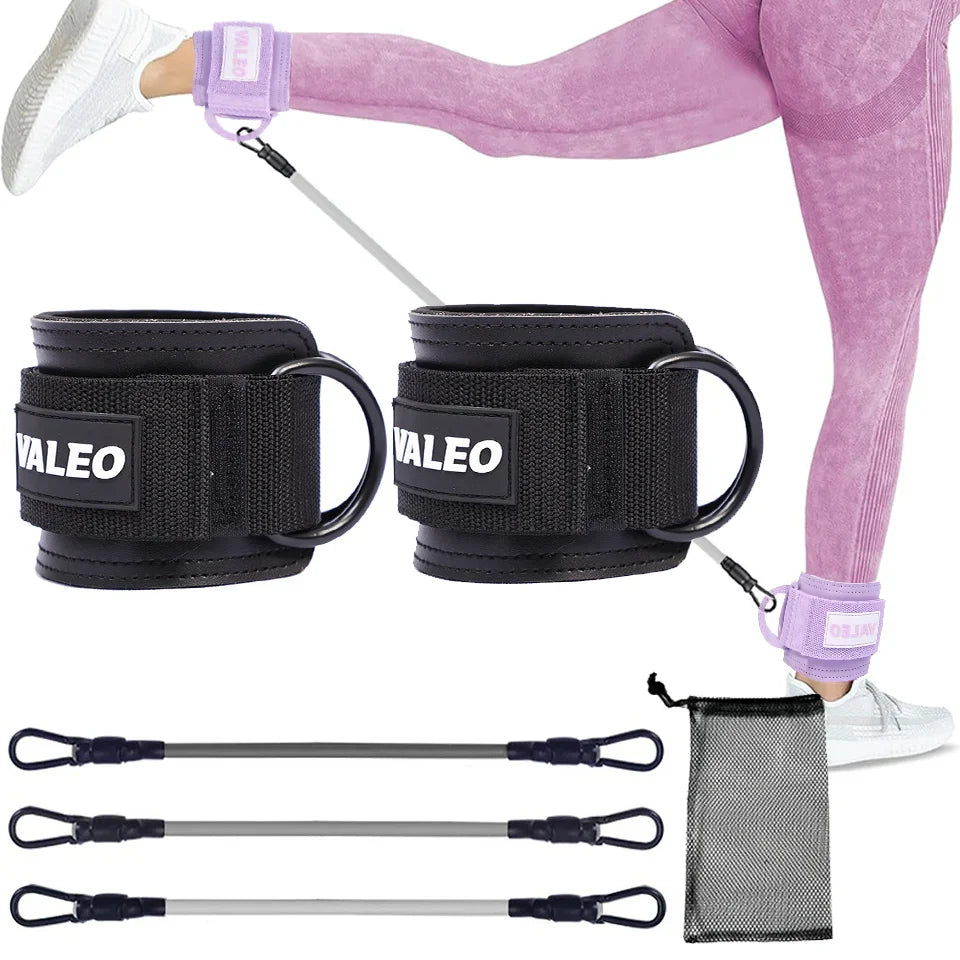 Yoga Exercise Tools Fitness Ankle Buckles Stretchy Leg Bands Resistance Bands Leg And Hip Trainer Adjustable Foot Support Sleeve