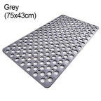 Rubber Non-Slip Bath Mat with Drain Holes, Anti-Mold Machine Washable Shower/Tub Mat