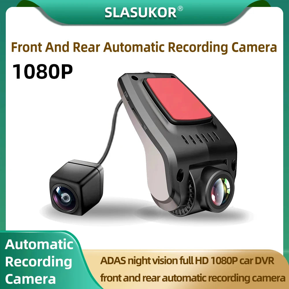 Full HD ADAS Night Vision 1080P Car Radio DVR Front And Rear Automatic Recording Camera Auto Video Recorder Dual Lens Camcorde