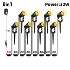 IP65 Waterproof Outdoor LED Landscape Spotlights, RGB Color Changing Remote, Aluminum, EU/US Plug