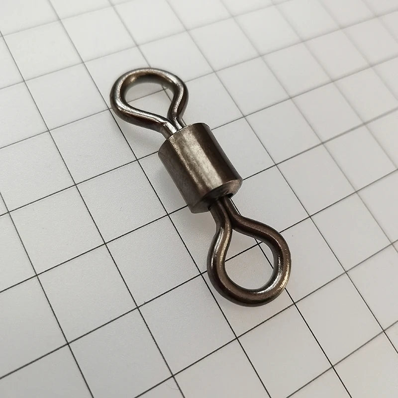 500/1000/2000/3000pcs 1#-14#/1-0/2-0/3-0 Bearing Rolling Swivel Connector Lure Link Copper Fishing Tackle Accessories Fish Tool