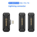 BOYA BY-WM3T2 Professional Wireless Lavalier Lapel Microphone Portable Audio Video Recording for iphone Android Live Broadcast