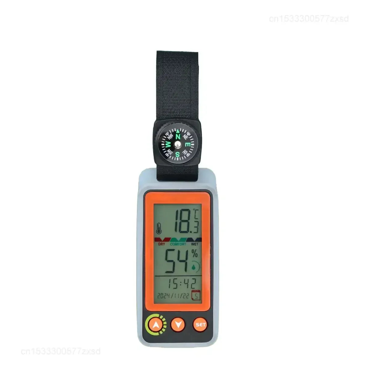 Multifunction Thermometer Hygrometer Automatic Electronic Temperature Humidity Monitor Clock LCD Screen Weather Station for Home