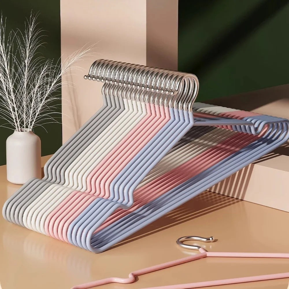 20/30pcs Metal Clothes Hangers, Anti-Slip Heavy Duty Space Saving Hangers for Closet Organization, Garage, Boutique & Home Use