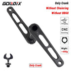 GOLDIX Ultralight Road Bike Crankset 50-34T/52-36T/53-39T for 3 Bolt Double Chainring 165/170/175mm Length Hollow Bicycle Crank