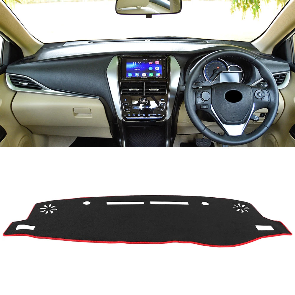 For Toyota Yaris Ativ 2019 2020 2021 2022 2023 2024 Car Dashboard Cover Avoid Light Pad Sun Shade Anti-UV Carpets Non-Slip Mats