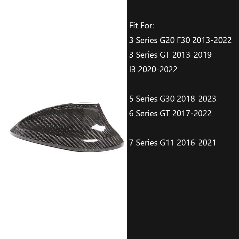 BMW 3/5/7 Series Antenna Protection Cover Carbon Fiber Style Trim Accessory