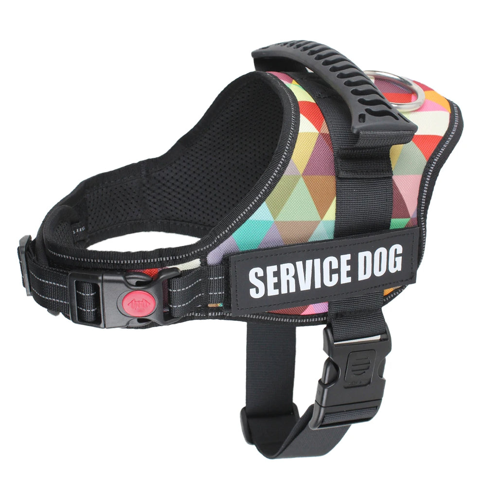 Dogs Harness Customizable Personalized Patches Dog Vest Eazy Control Handle Adjustable Backing Small Medium Large Pet Dog Collar