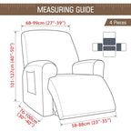 Jacquard Stretch Recliner Sofa Covers Elastic Split Armchair Chair Cover Non-Slip Chairs Slipcovers for Living Room