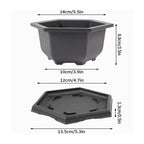 Flowerpots Imitation Purple Clay Succulent Plants Pots Outdoor Garden Landscape Bonsai Pot Trays Rectangular Square Planter