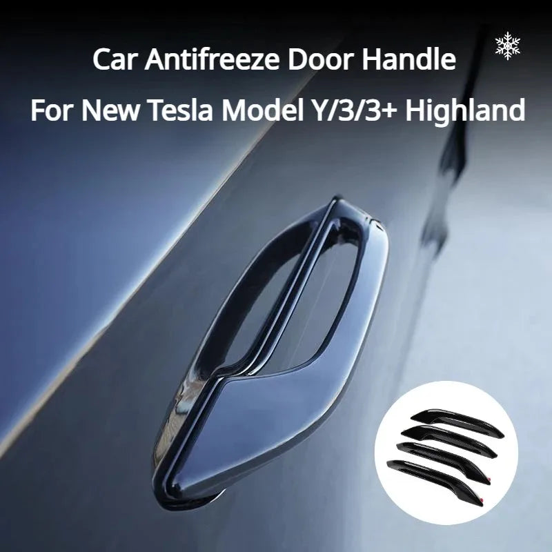 Car Antifreeze Door Handle for Tesla Model Y Launch/3/3+ Highland 2025 Frost Proof Door Handle Patch Cover Car Accessories