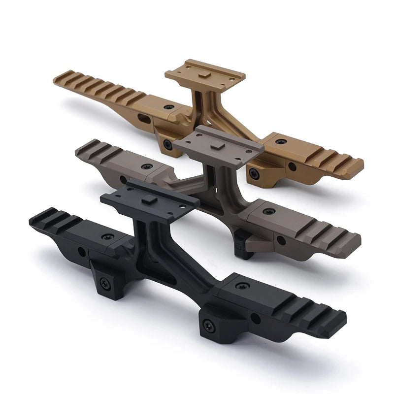 Evolution Gear red dot optic mount 2.50in centerline 7075 aluminum CNC, black/FDE/gray