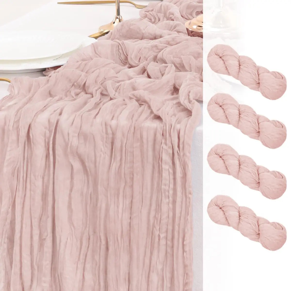 dusty pink / 4pcs 90X340cm