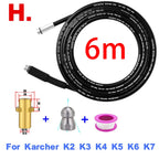 6M Sewer Drain Water Cleaning Hose Pipe Cleaner for Karcher Huter Hammer Nilfisk STIHL Bosch Lavor High Pressure Washer