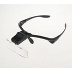 1.0/1.5/2.0/2.5/3.5X Magnifier Headband Magnifying Glasses Eye Repair Magnifier 2 LED Light Glasses Loupe Optical Lens