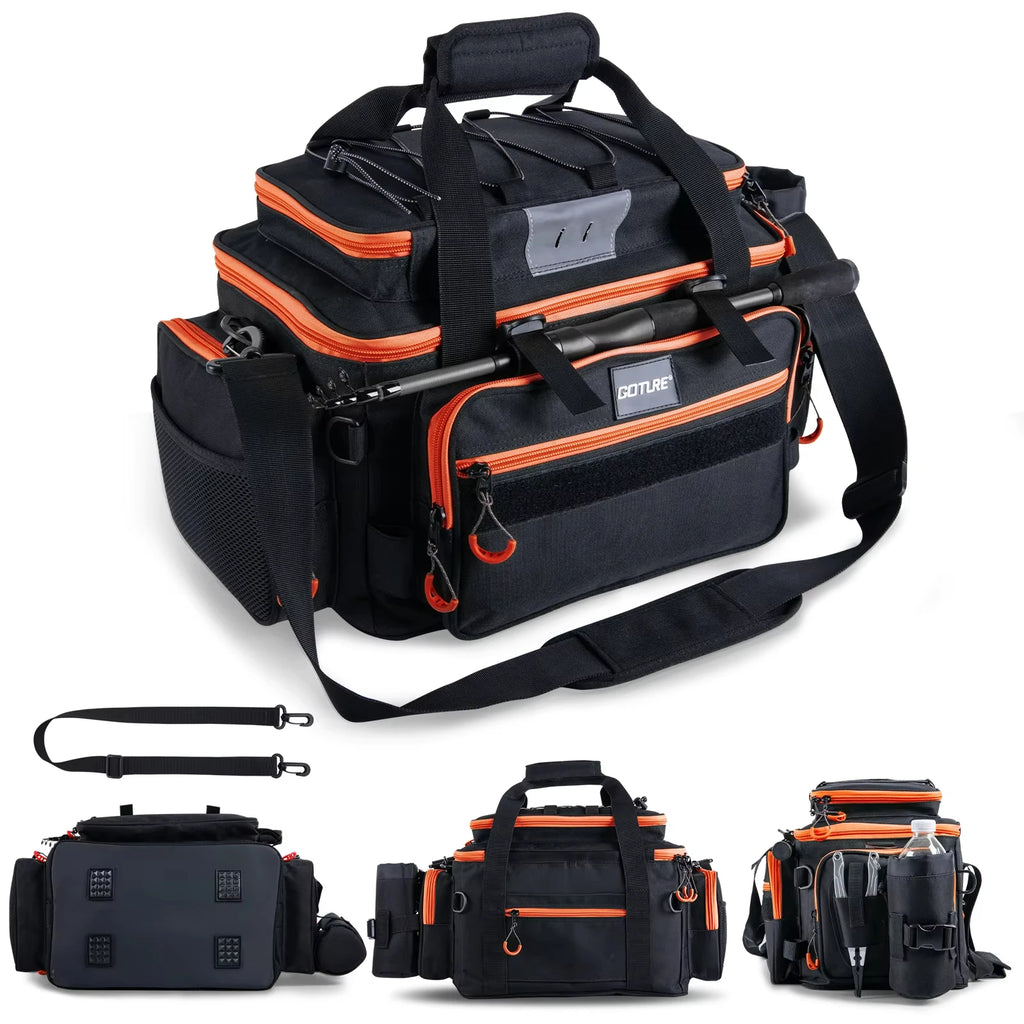 Goture 53*30*29 Outdoor Waterproof Fishing Bag Cycling Sports Storage Shoulder Bag Large Capacity Hunting Tactical Soft Bag