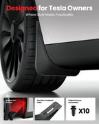 For Tesla Model Y Model 3 highland 2026 Accessories Mud Flaps Stay Clean Protect Paint Military Grade All Weather Splash Guards