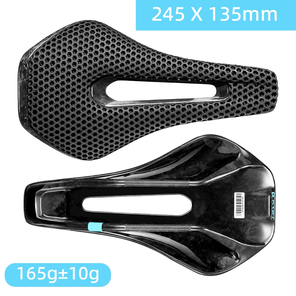 RYET 3D Printed Full Carbon Bicycle Saddle 245mm *135/145/155mm Bike Saddle for MTB Gravel Road Bike Seat bicycle parts