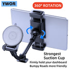 Universal Car Tablet and Phone Mount - Dashboard/Desktop Holder for 4-14 Inch Devices - Hands-Free Viewing and Navigation