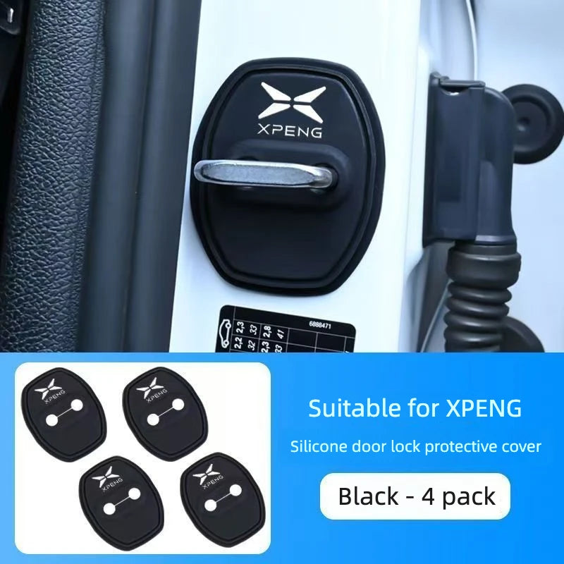 4Pcs Car Door Lock Cover Auto Emblem Protection Case for Xpeng G6 G9 G7 P7 2020-2026 Car Styling Modify Accessories