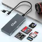 UTHAI TF4 6-Card Same Read SD/TF/MS/XD/Cfast Camera Multi functional Card Reader for Mobile, Tablet, Memory Card Reader