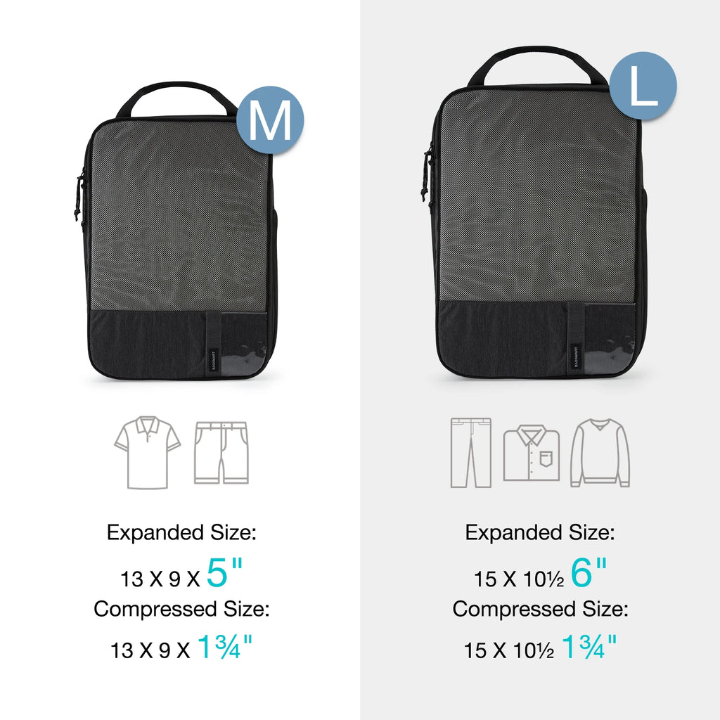BAGSMART Packing Cubes Compression Storage Bag Travel Lightweight Suitcase Organizer Accessories  Luggage Organizer Travel Bag