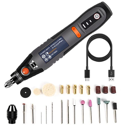 8500r-21000rpm USB Cordless Rotary Tool Dremel Mini Drill Engraving Pen Electric Mini Wireless Drill Accessories DIY Set