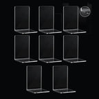 8 Pieces Bookends,Clear Bookends for Shelves,Heavy Duty Book Ends andDesktop Organizer,Book Stopper for Books/Movies/CD
