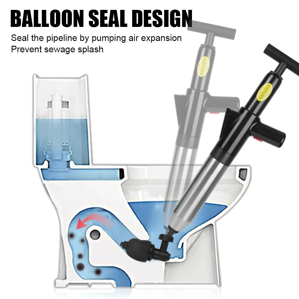 Toilet Unclogger Can Instantly Clear The Sewer Block The Toilet And Create A Universal Kitchen Floors Drain With Air Pressure