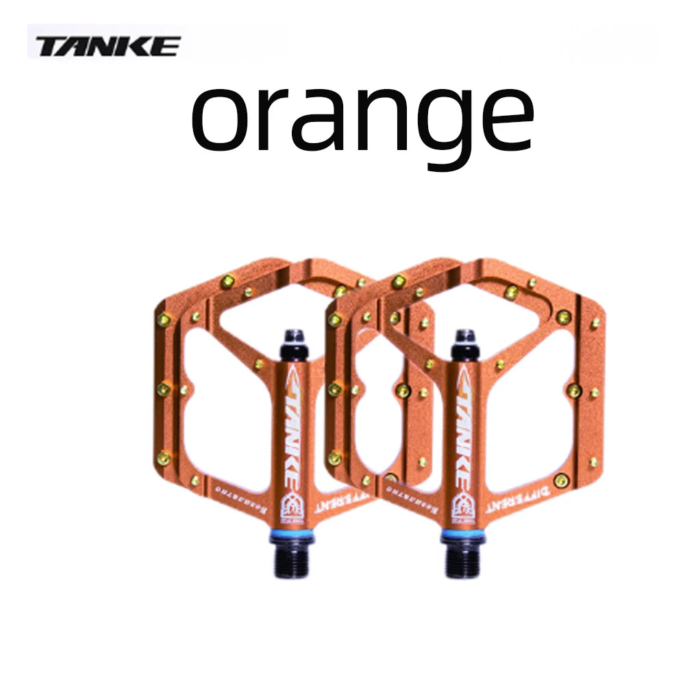 TANKE MTB Bike Pedals Aluminum Alloy Non-Slip Platform 10 Pins/Side with Bearings, Colors